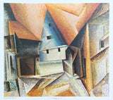 Lyonel Feininger exhibition poster - Above Weimar - Cubism - German American Artist - museum artist - art print - 1970s