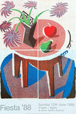 David Hockney exhibition poster - Fiesta 1988 - Still Life - museum artist - art print