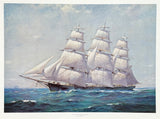 Frank Vining Smith exhibition poster - The McKay Racer, sovereign of the seas - American painter - museum artist - art print - 1993