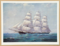 Frank Vining Smith exhibition poster - The McKay Racer, sovereign of the seas - American painter - museum artist - art print - 1993