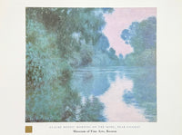 Claude Monet exhibition poster - Morning on the Seine - impressionist - romantic - museum artist - art print