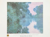 Claude Monet exhibition poster - Morning on the Seine - impressionist - romantic - museum artist - art print