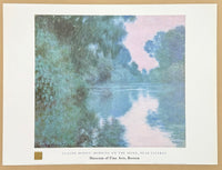 Claude Monet exhibition poster - Morning on the Seine - impressionist - romantic - museum artist - art print