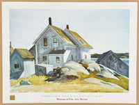 Edward Hopper exhibition poster - House at the old fort - Cape Ann - museum Fine Arts Boston - art print - 1998