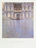 Claude Monet exhibition poster - Palais Contarini - impressionist - Venice - Italy - blue - romantic - museum artist - art print - 1988