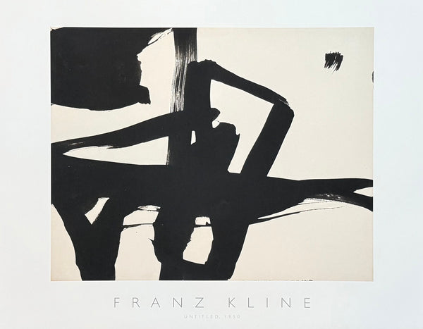 Franz Kline exhibition poster - Untitled, 1950 - museum artist - art print - 2014