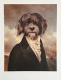 Thierry Poncelet exhibition poster - Gavroche - dog portrait - museum artist - art print - Belgian artist