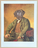 Thierry Poncelet exhibition poster - The Squire - dog portrait - museum artist - art print - Belgian artist