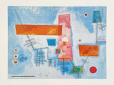 Kandinsky exhibition poster - Angular structure - museum artist - art print - cubism - offset lithograph - 1999