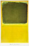 Mark Rothko exhibition poster - Untitled, 1951 - green yellow - museum artist - art print - 2018