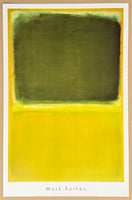 Mark Rothko exhibition poster - Untitled, 1951 - green yellow - museum artist - art print - 2018