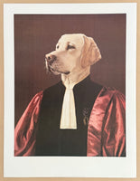 Thierry Poncelet exhibition poster - The Advocate - dog portrait - museum artist - art print - Belgian artist