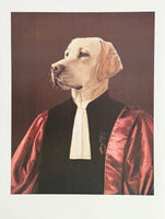Thierry Poncelet exhibition poster - The Advocate - dog portrait - museum artist - art print - Belgian artist