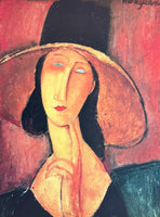 Amedeo Modigliani exhibition poster - Portrait of Jeanne Hebuterne - female portrait - museum artist - art print