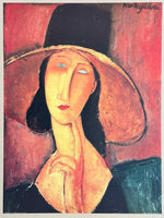 Amedeo Modigliani exhibition poster - Portrait of Jeanne Hebuterne - female portrait - museum artist - art print