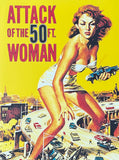 Attack of the 50 ft woman movie poster - classic cult movie - Hollywood legend - art print - reproduction