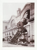 Gare Montparnasse exhibition poster - Train accident - Railways - station - Paris - decorative art - black white photography - art print