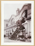 Gare Montparnasse exhibition poster - Train accident - Railways - station - Paris - decorative art - black white photography - art print