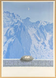 Rene Magritte exhibition poster - The domain of Arnheim - egg - bird - blue - surrealist - museum artist - art print