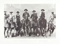 The Magnificent Seven exhibition poster - American Western - Steve McQueen - photography - offset lithograph - Hollywood movie - Celebrity