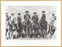 The Magnificent Seven exhibition poster - American Western - Steve McQueen - photography - offset lithograph - Hollywood movie - Celebrity