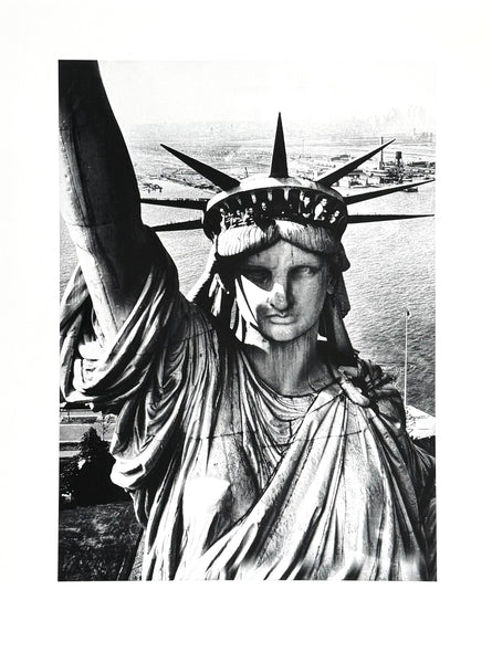 Statue of Liberty exhibition poster - New York City - Icon landmark - black white photography - museum artist - art print