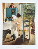 LA Ring exhibition poster - At Breakfast - museum artist - Danish artist - art print - 1989