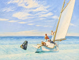 Edward Hopper exhibition poster - Ground Swell - The sailing boat - museum artist - large art print - offset lithograph