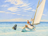 Edward Hopper exhibition poster - Ground Swell - The sailing boat - museum artist - art print - offset lithograph