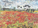 Vincent van Gogh exhibition poster - Field of Poppies - museum artist - art print - offset lithograph - France - Auvers-sur-Oise