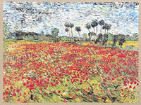 Vincent van Gogh exhibition poster - Field of Poppies - museum artist - art print - offset lithograph - France - Auvers-sur-Oise