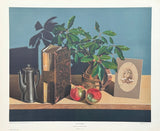 Ernst Albert Land exhibition poster - Eventide - still life - realistic - American Painter - very early art print - 1950/60s