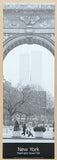 New York exhibition poster - Washington Square Park - Twin Towers - black and white - art print