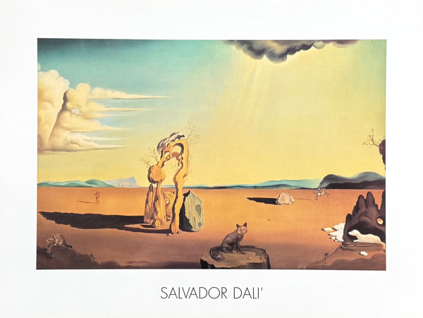 Salvador Dali poster - The naked woman in the dessert - surrealism - museum artist - art print - 2004