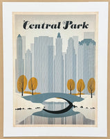 New York - Central Park - tourism poster - skyline - travel - holidays - decorative art print - reproduction