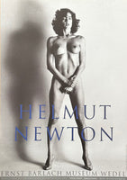 Helmut Newton exhibition poster - Big Nude III - vogue - offset lithograph - black white grey - museum artist - art print