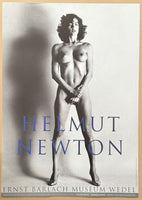 Helmut Newton exhibition poster - Big Nude III - vogue - offset lithograph - black white grey - museum artist - art print
