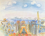 Raoul Dufy exhibition poster - Nice - The bay of Angels - sea - ocean - France  - museum artist - art print - offset litho