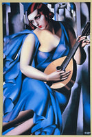 Tamara de Lempicka exhibition poster - The Musician - female portrait - art deco - museum artist - art print