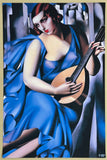 Tamara de Lempicka exhibition poster - The Musician - female portrait - art deco - museum artist - art print
