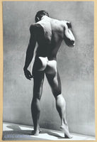 Greg Gorman exhibition poster - Male Nude - model - photography - black and white - art print