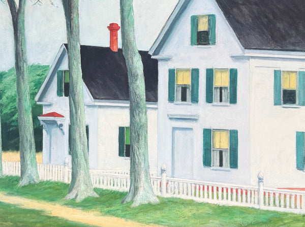 Edward Hopper poster - Two Puritans - classic house - museum artist - art print