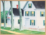 Edward Hopper poster - Two Puritans - classic house - museum artist - art print