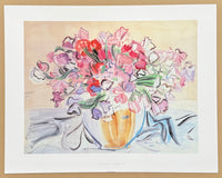 Raoul Dufy exhibition poster - Vase De Pois De Senteur - Still Life - flowers - museum artist - art print