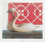 Pauline Campanelli exhibition poster - Mute Swan - American realism - art print - offset lithograph