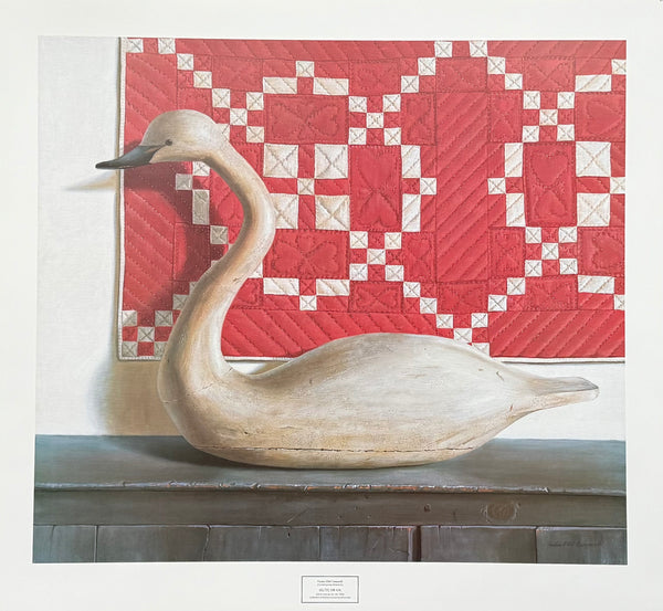 Pauline Campanelli exhibition poster - Mute Swan - American realism - art print - offset lithograph