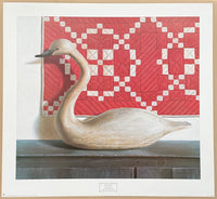 Pauline Campanelli exhibition poster - Mute Swan - American realism - art print - offset lithograph