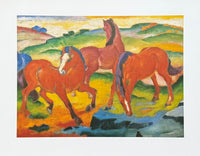 Franz Marc exhibition poster - The big red horses - museum artist - art print