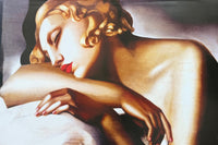 Tamara de Lempicka exhibition poster - The Sleeper - female portrait - art deco - museum artist - art print