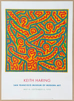 Keith Haring exhibition poster - San Francisco Museum of Modern Art - pop art - 1998 - museum artist - art print